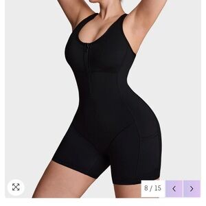 Black Women's Sauna Shapewear Bodysuit